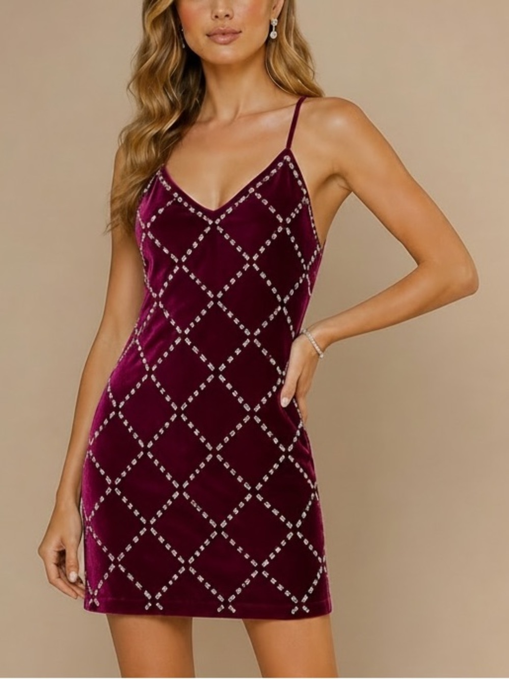 NWT RAMY BROOK Omega Sleeveless Rhinestone Detail Zip Back Mini Dress Size 6